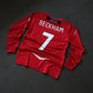 England Beckham #7 Retro Full Sleeve Football Jersey | Sublimation | Kit Culture