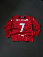 England Beckham #7 Retro Full Sleeve Football Jersey | Sublimation | Kit Culture