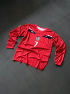 England Beckham #7 Retro Full Sleeve Football Jersey | Sublimation | Kit Culture