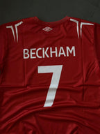England Beckham #7 Retro Full Sleeve Football Jersey | Sublimation | Kit Culture