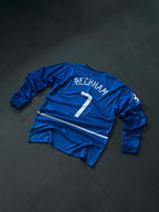 Manchester United Blue Beckham #7 – Full Sleeve Vintage Jersey| Kit Culture