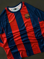 Lionel Messi Barcelona Home Jersey – Red Blue Stripes Football Shirt | Oversize | Embroidery| Kit Culture