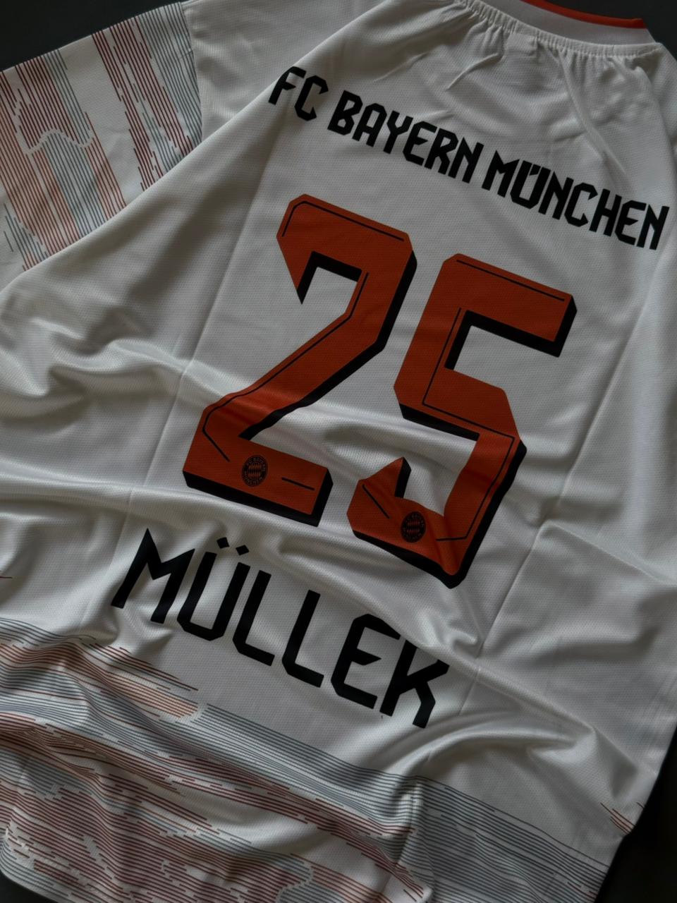 Thomas Müller Bayern Munich 2023/24 Away Jersey – White #25 Football Shirt | Sublimation | Kit Culture