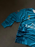 Cristiano Ronaldo 2017/18 Real Madrid Away Jersey – Sublimation Full Sleeve Blue #7 | Kit Culture