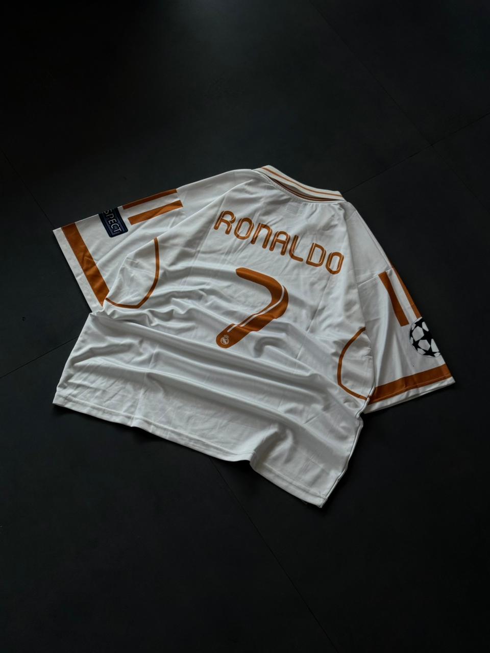 Cristiano Ronaldo 2011/12 Real Madrid Home Jersey – White #7 | Oversize Embroidery| Kit Culture