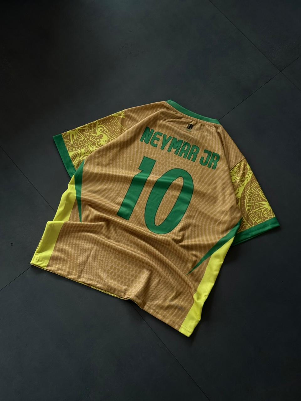 Neymar Jr Brazil #10 Graphic Jersey – Yellow Street Edition Football Shirt | Special edition | Sublimation | Kit Culture