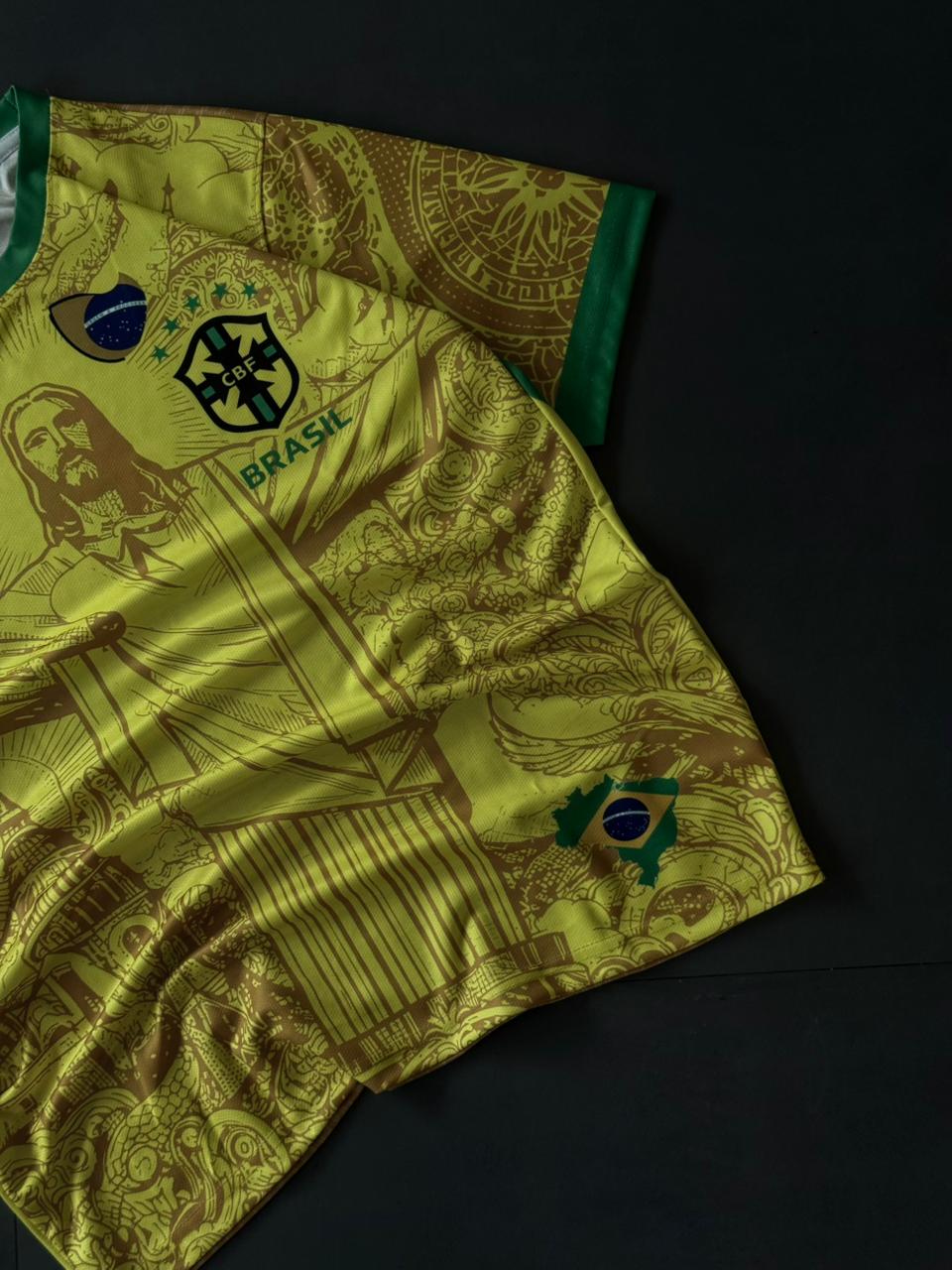 Neymar Jr Brazil #10 Graphic Jersey – Yellow Street Edition Football Shirt | Special edition | Sublimation | Kit Culture