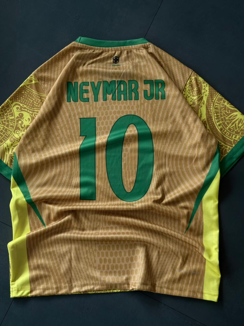 Neymar Jr Brazil #10 Graphic Jersey – Yellow Street Edition Football Shirt | Special edition | Sublimation | Kit Culture