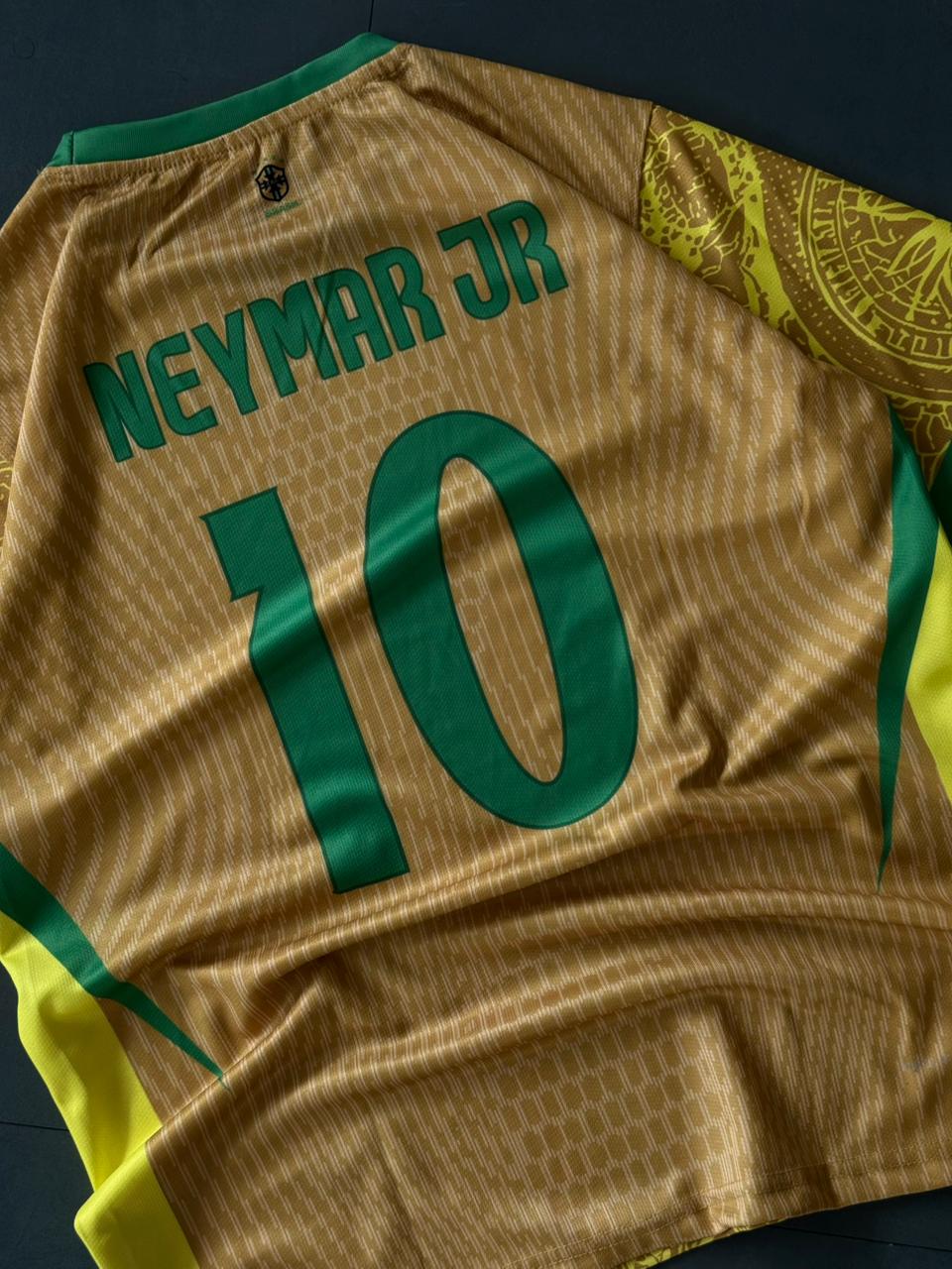 Neymar Jr Brazil #10 Graphic Jersey – Yellow Street Edition Football Shirt | Special edition | Sublimation | Kit Culture