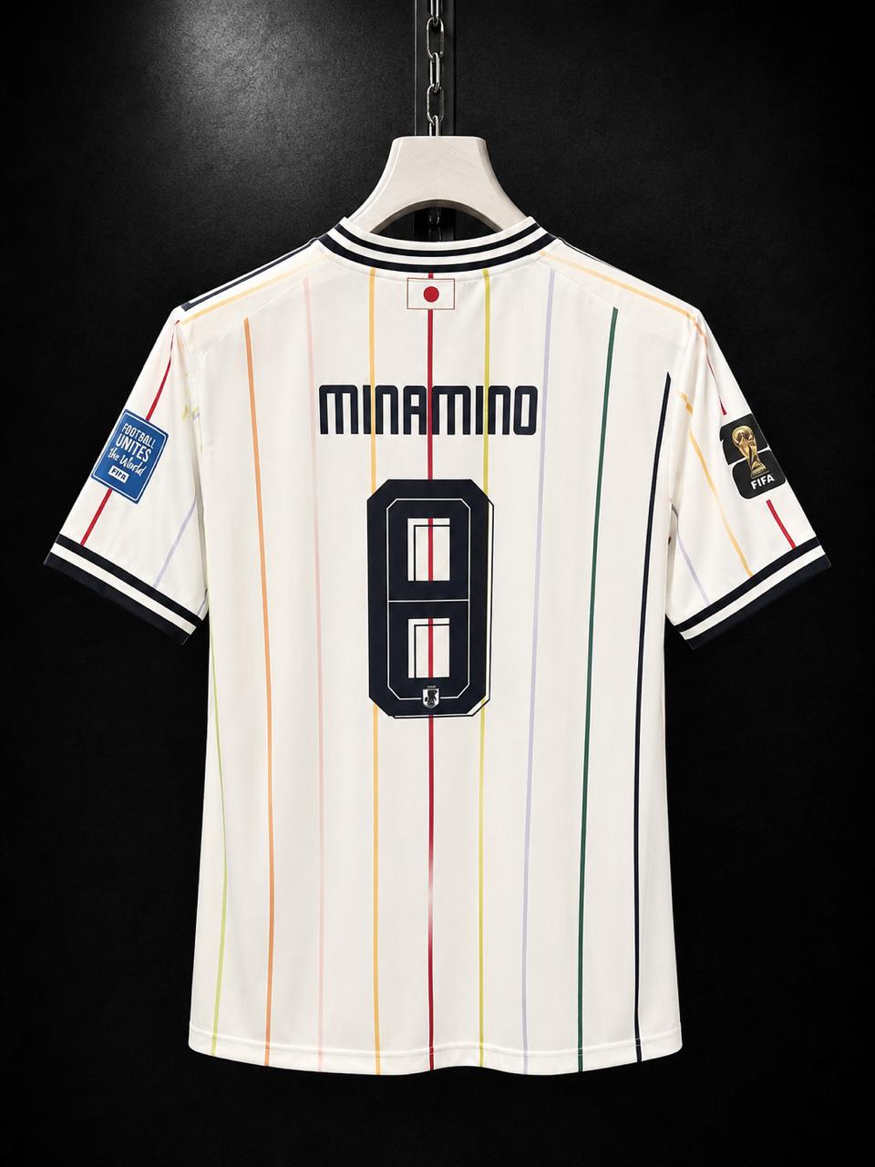 Japan 2024 Special Edition Jersey Minamino #8 – V Neck Sublimation | Football Kit | Kit Culture