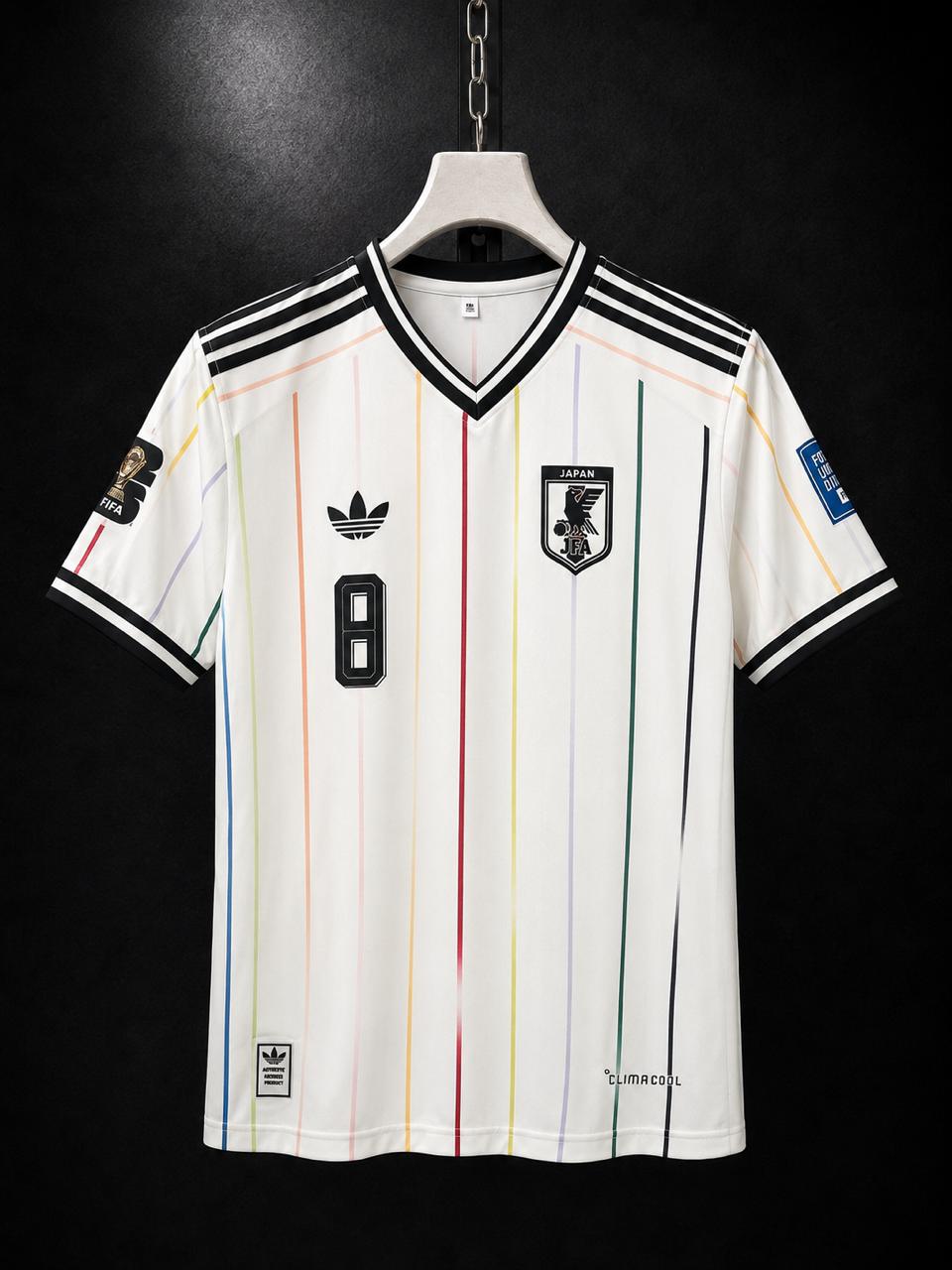 Japan 2024 Special Edition Jersey Minamino #8 – V Neck Sublimation | Football Kit | Kit Culture