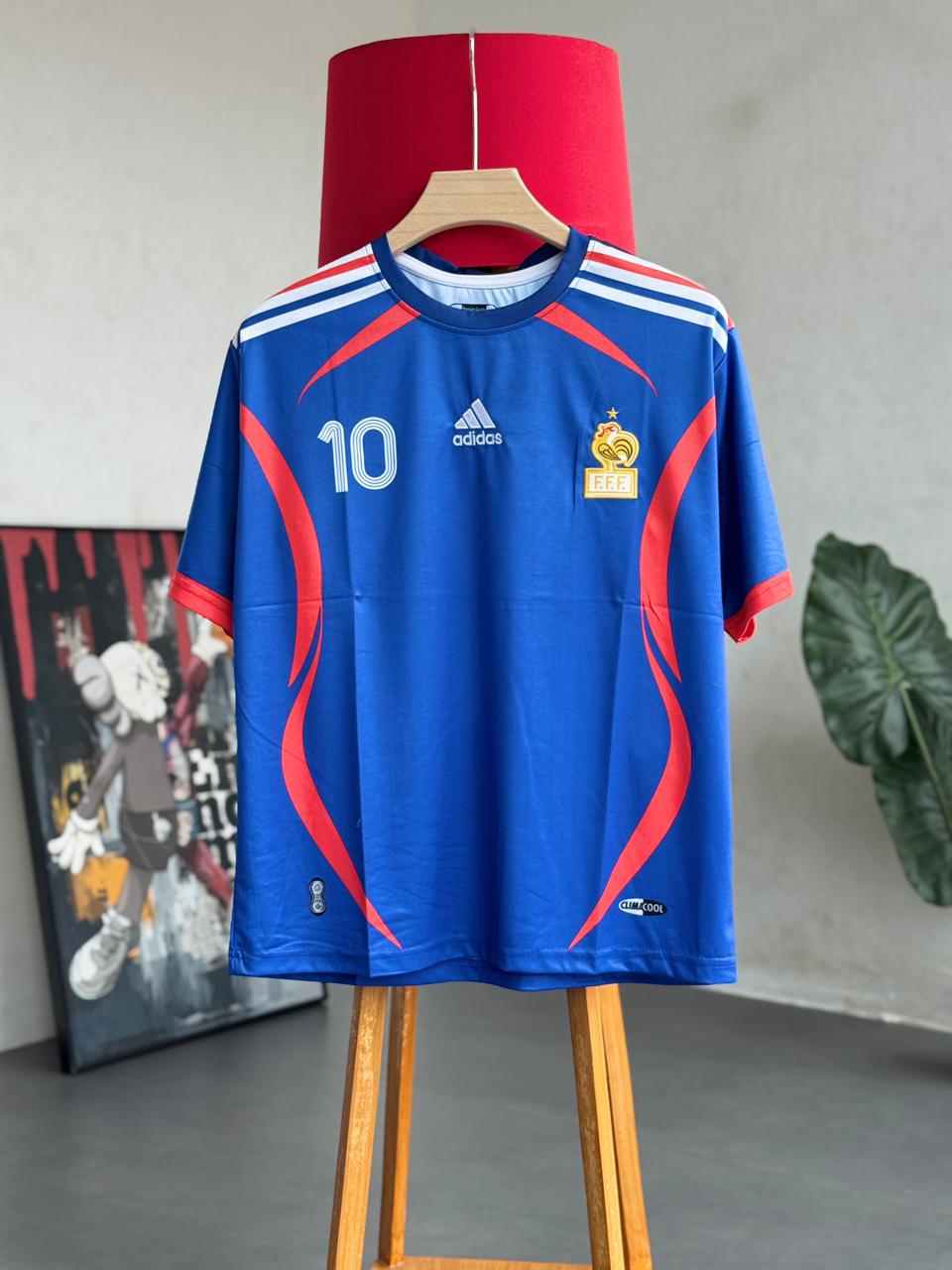 Zidane #10 France retro football jersey | Oversize | Embroidery | Kit Culture