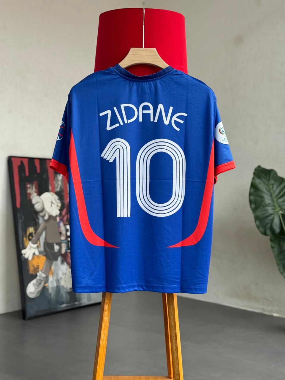 Zidane #10 France retro football jersey | Oversize | Embroidery | Kit Culture