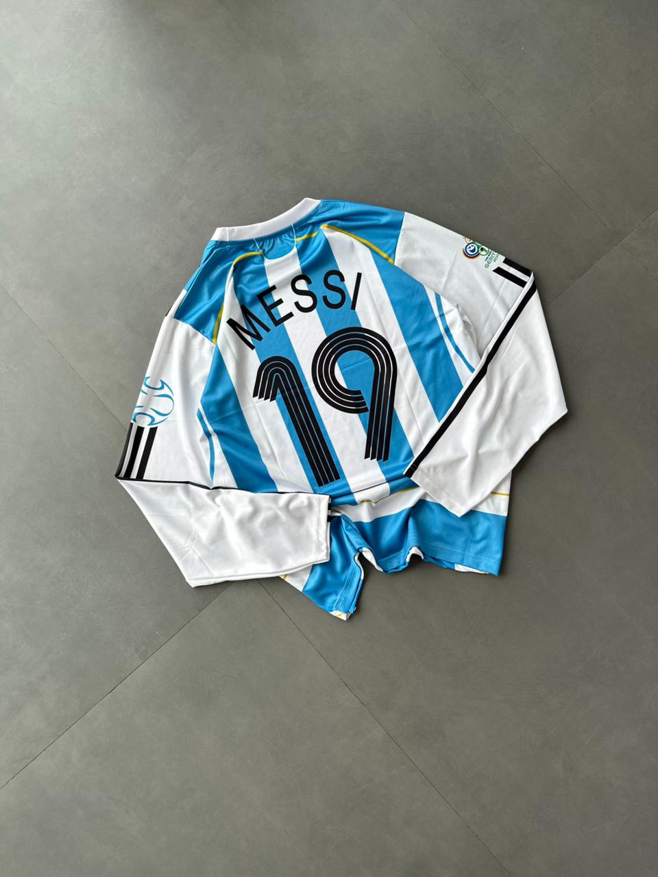 Messi #19 Argentina Retro football jersey | Sublimation | Full sleeve | Kit Culture