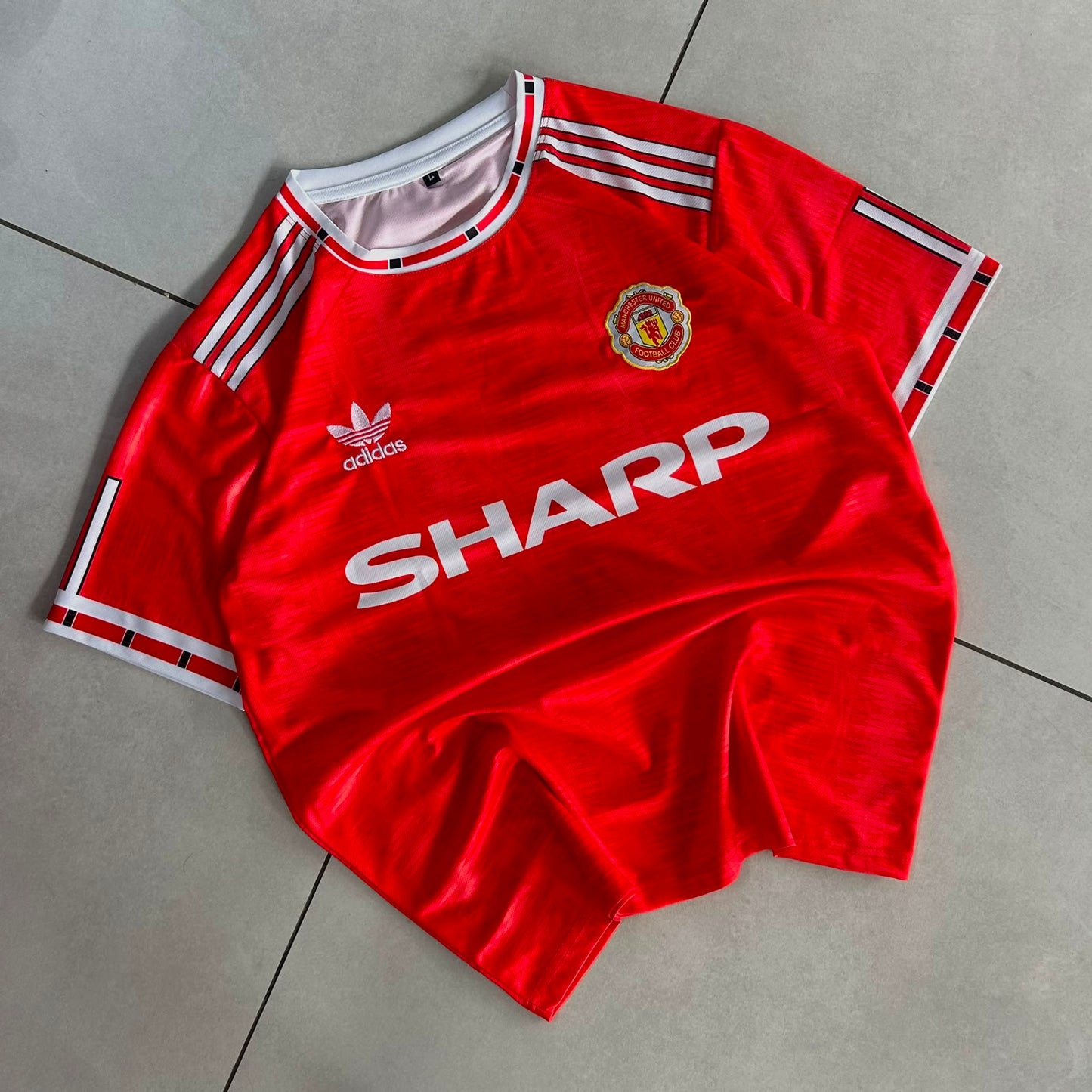 Beckham #7 Manchester United Retro 1990s Home Football Jersey | Embroidery | Kit Culture