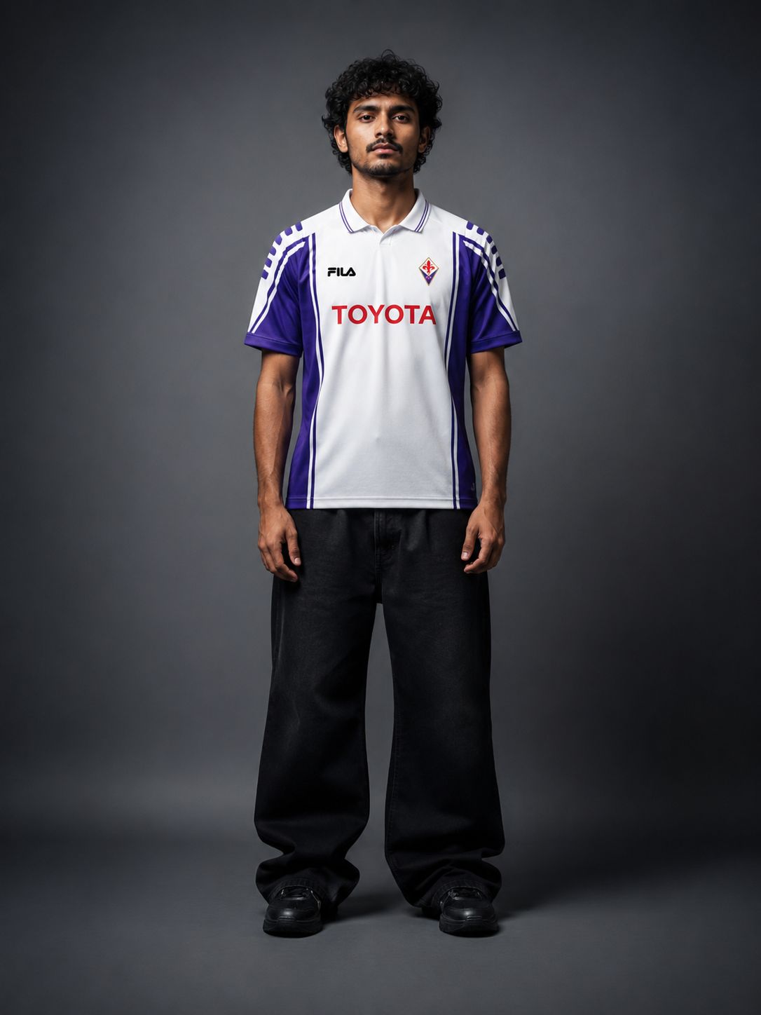 Fiorentina Batistuta #9 | Retro Football Jersey – White & Purple | Sublimation Collar | Kit Culture