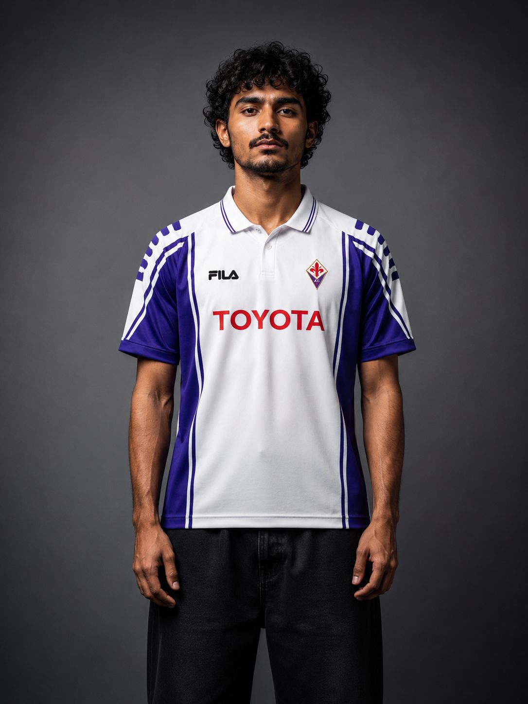 Fiorentina Batistuta #9 | Retro Football Jersey – White & Purple | Sublimation Collar | Kit Culture