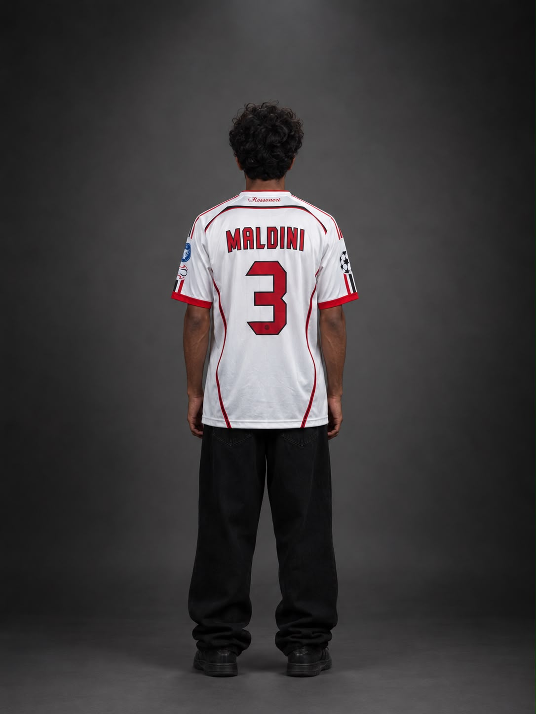 AC Milan Maldini 3 Retro White Jersey | Embroidery | Kit Culture
