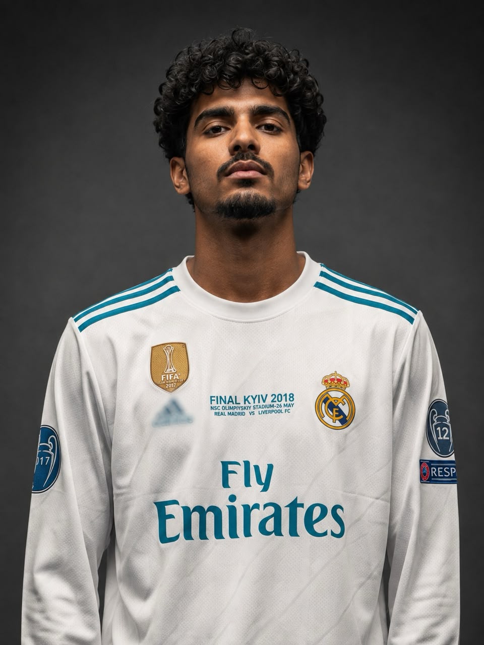 Real Madrid Ronaldo 2018 Final Jersey – White Long Sleeve Football Jersey - Sublimation - Kit Culture