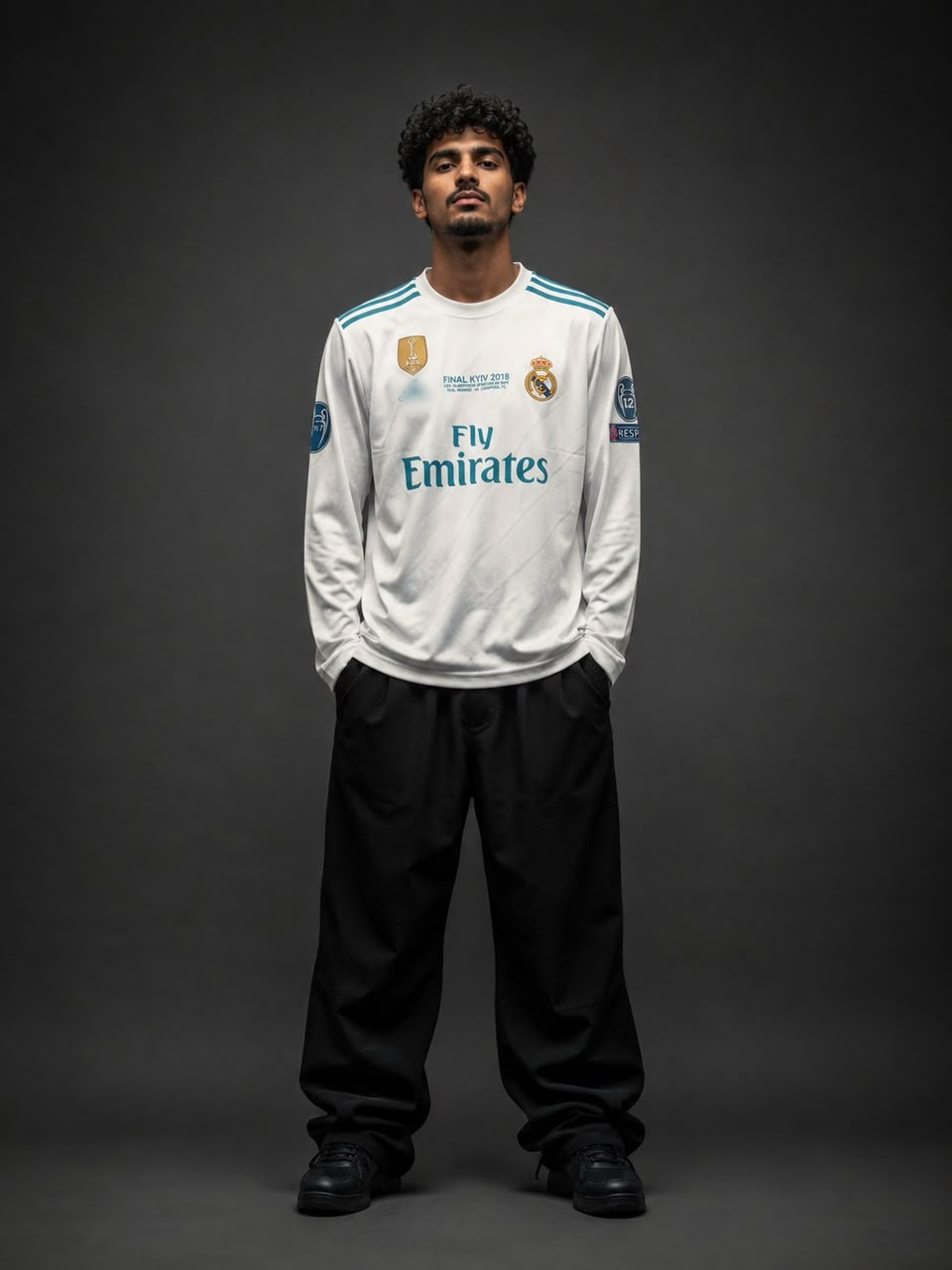 Real Madrid Ronaldo 2018 Final Jersey – White Long Sleeve Football Jersey - Sublimation - Kit Culture