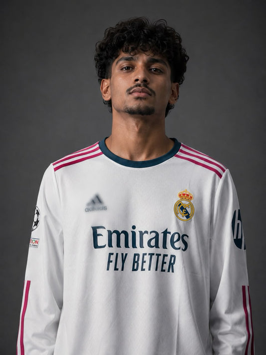 Real Madrid Mbappé 2026–27 Jersey – White Long Sleeve #10 Football Shirt - Embroidery - Kit Culture
