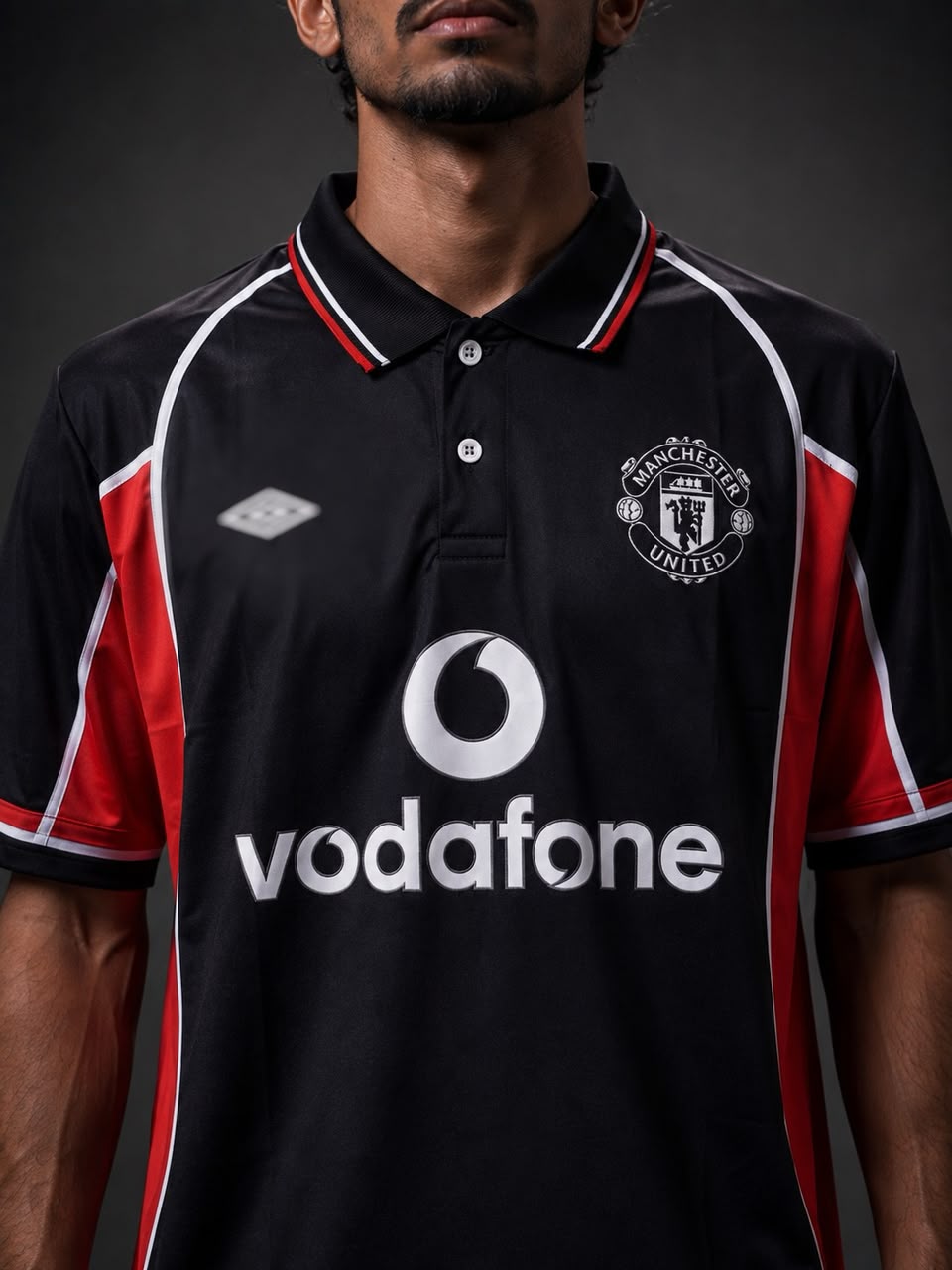 Manchester United Beckham #7 Retro Black Jersey – Classic Football Shirt - Sublimation Collar - Kit Culture