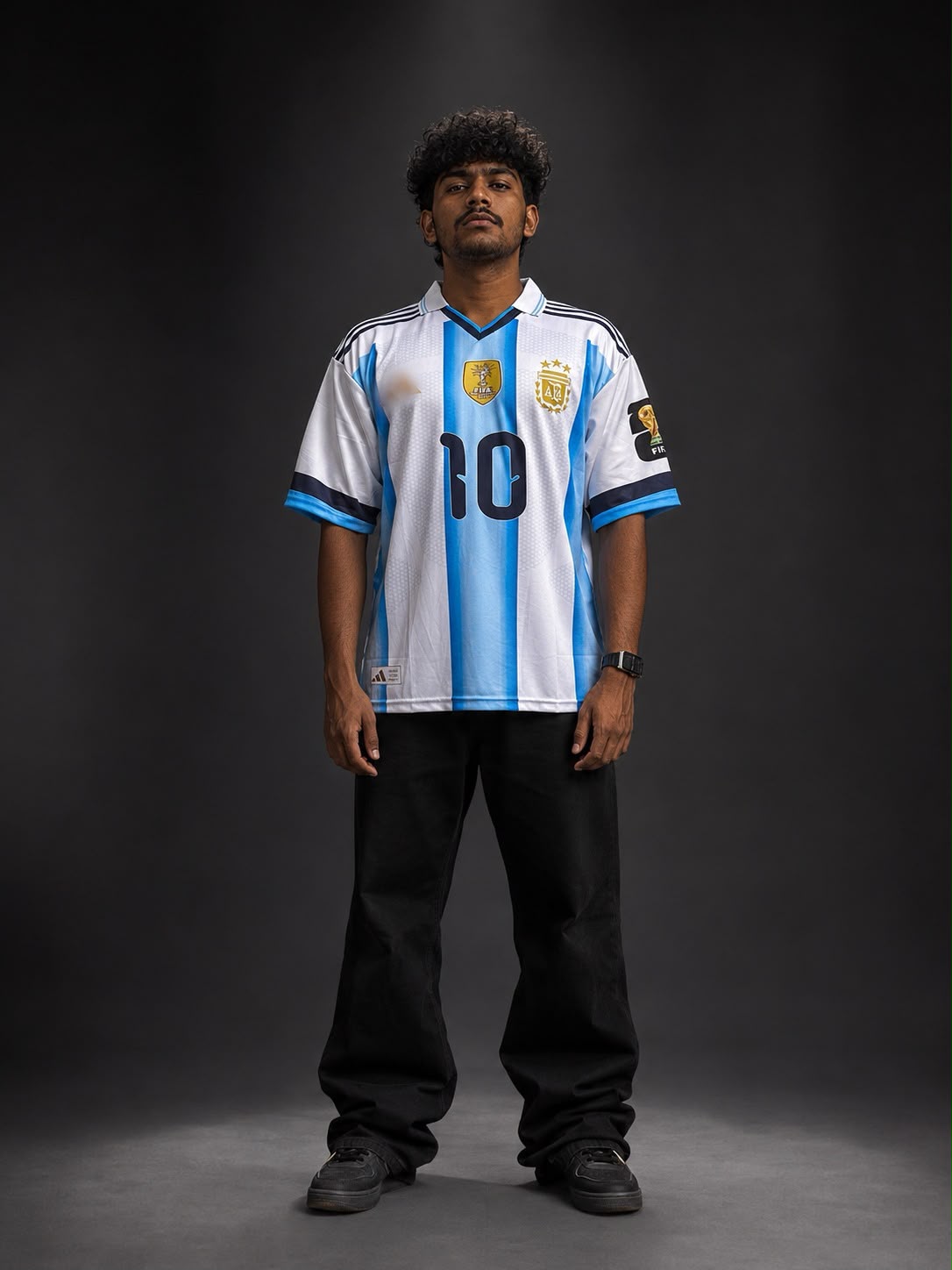 Argentina Special Edition Home Jersey #10 Messi – Oversize Football Jersey | Kit Culture