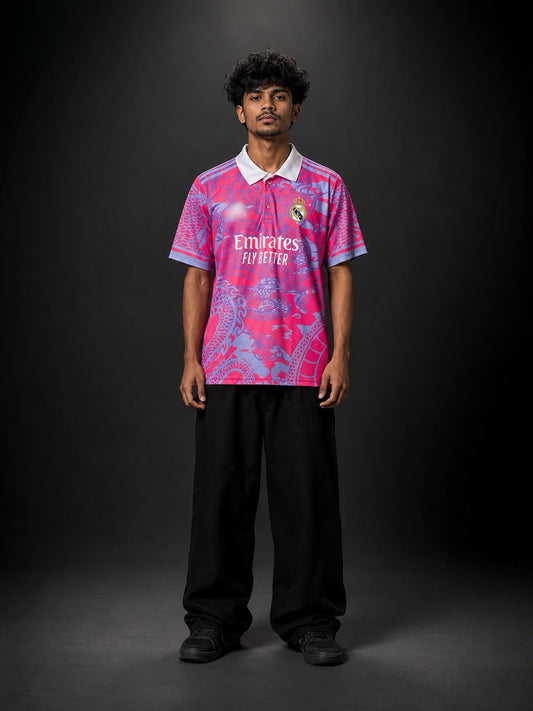 Real Madrid Dragon Pink Special Edition Football Jersey | Sublimation Fan Version | Kit Culture
