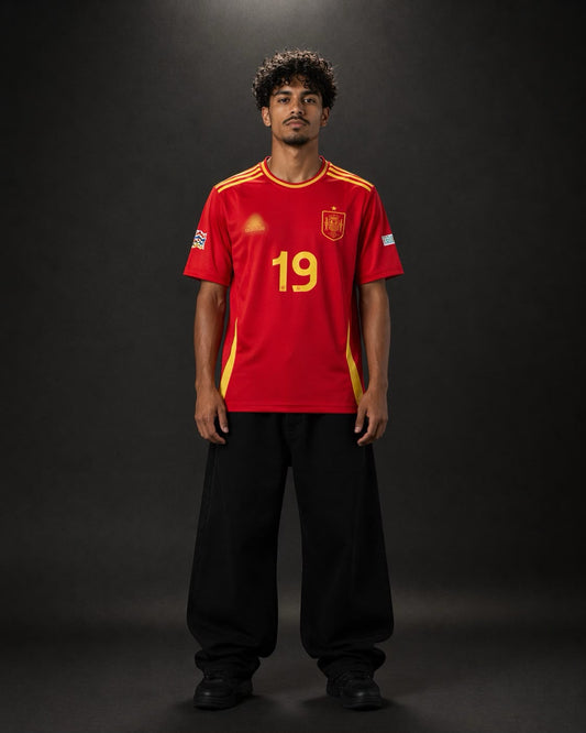 Lamine Yamal Spain Jersey 19 – Home Kit | Kit Culture