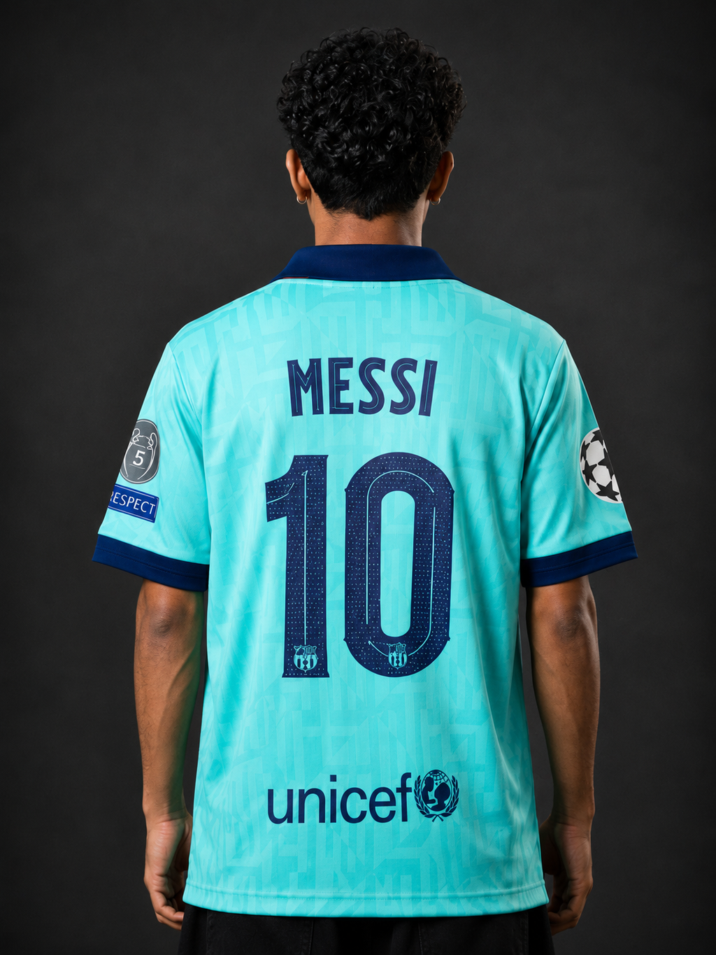Barcelona 2019-20 Away Jersey | Messi #10 | Retro Football Shirt | UCL Edition | Kit Culture
