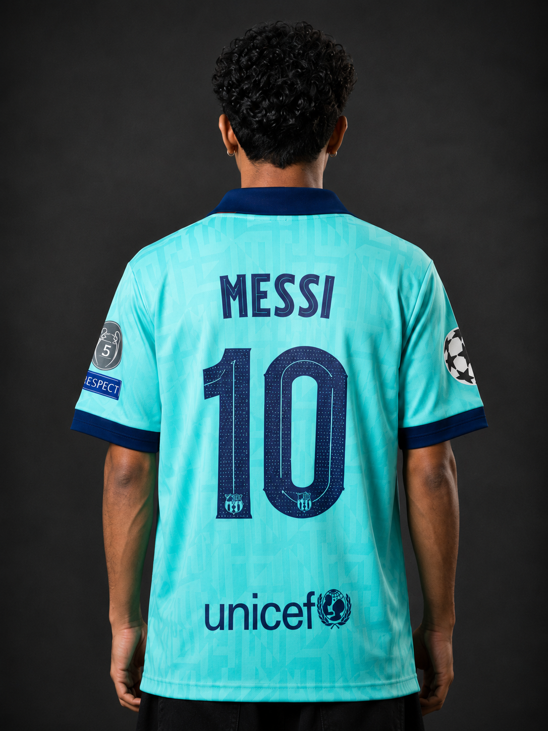 Barcelona 2019-20 Away Jersey | Messi #10 | Retro Football Shirt | UCL Edition | Kit Culture