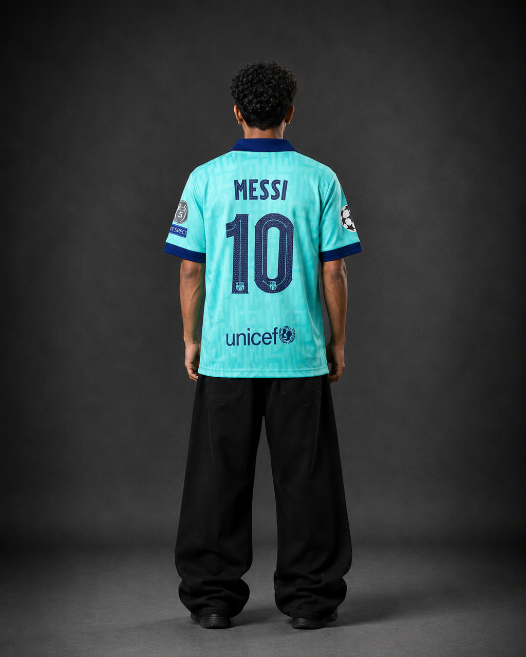Barcelona 2019-20 Away Jersey | Messi #10 | Retro Football Shirt | UCL Edition | Kit Culture