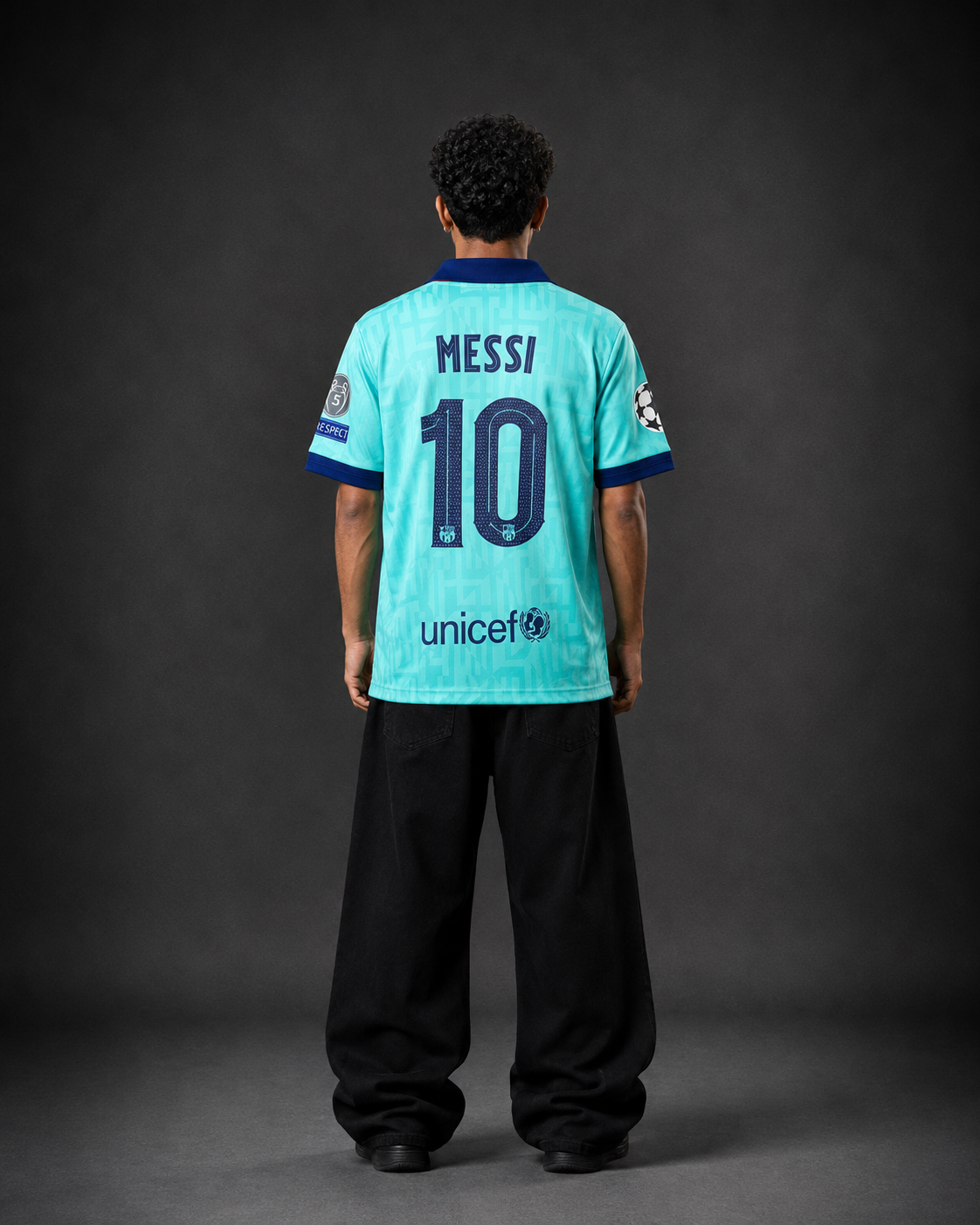 Barcelona 2019-20 Away Jersey | Messi #10 | Retro Football Shirt | UCL Edition | Kit Culture