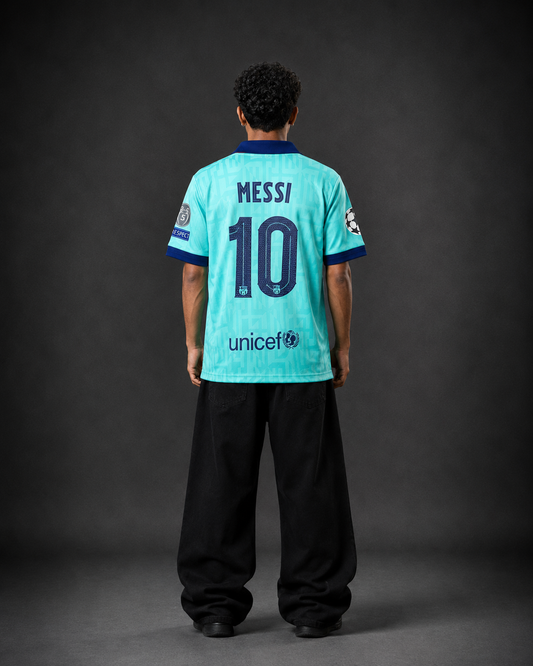 Barcelona 2019-20 Away Jersey | Messi #10 | Retro Football Shirt | UCL Edition | Kit Culture