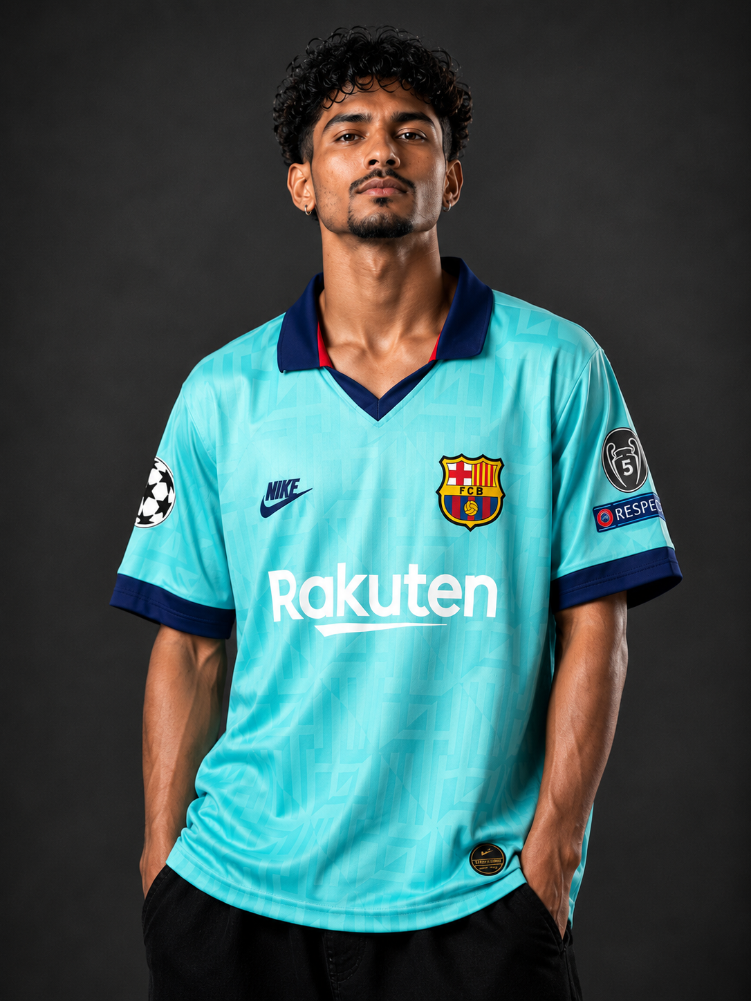 Barcelona 2019-20 Away Jersey | Messi #10 | Retro Football Shirt | UCL Edition | Kit Culture
