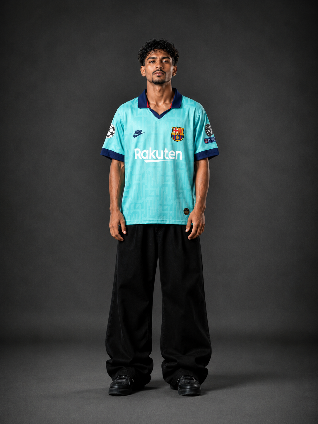Barcelona 2019-20 Away Jersey | Messi #10 | Retro Football Shirt | UCL Edition | Kit Culture