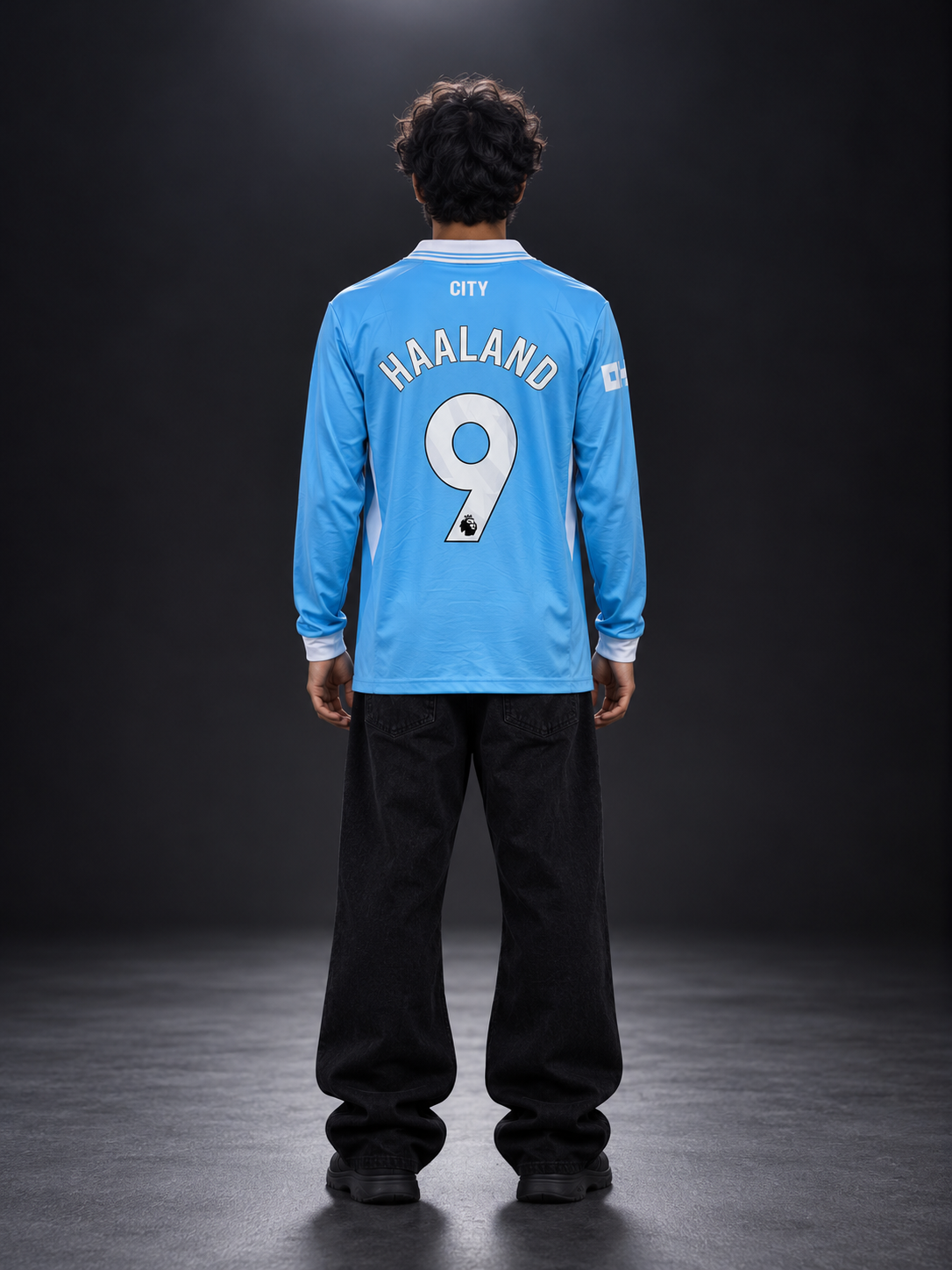 Collared Land Manchester City Haaland #9 Home Full Sleeve Jersey | Sublimation Colla ...