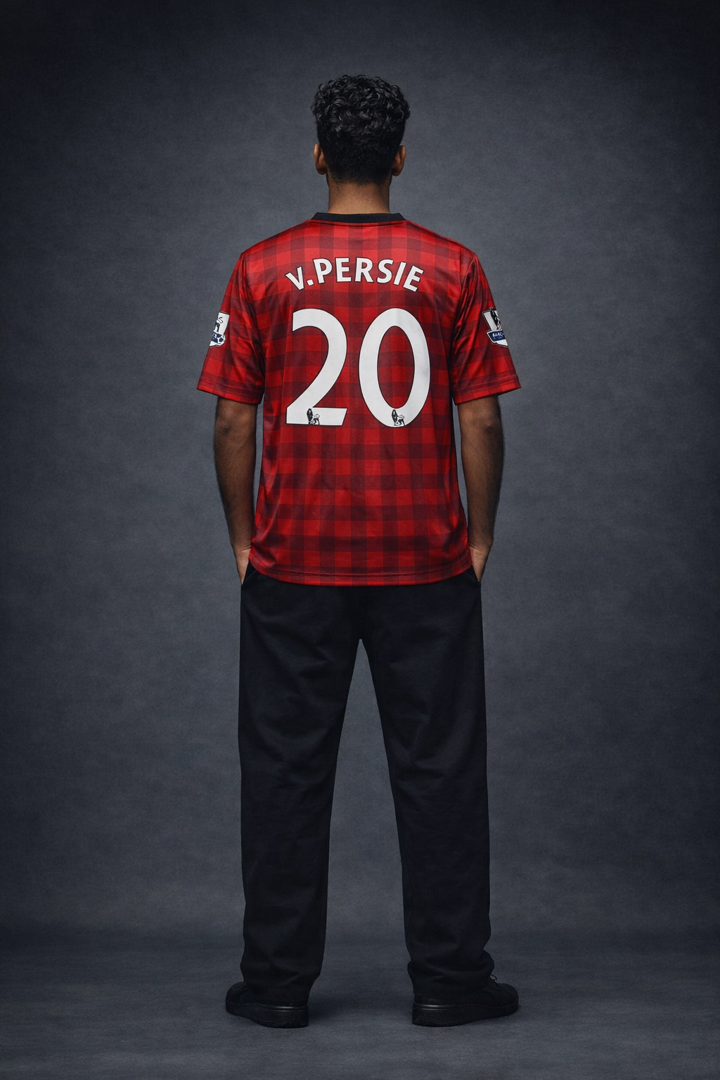 Manchester United 2012/13 Van Persie #20 Jersey – Classic Checkered Home Kit - Embroidery