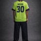 Barcelona Neon Green Away Jersey (Messi 30) – Embroidered Crest | Kit Culture