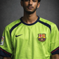 Barcelona Neon Green Away Jersey (Messi 30) – Embroidered Crest | Kit Culture