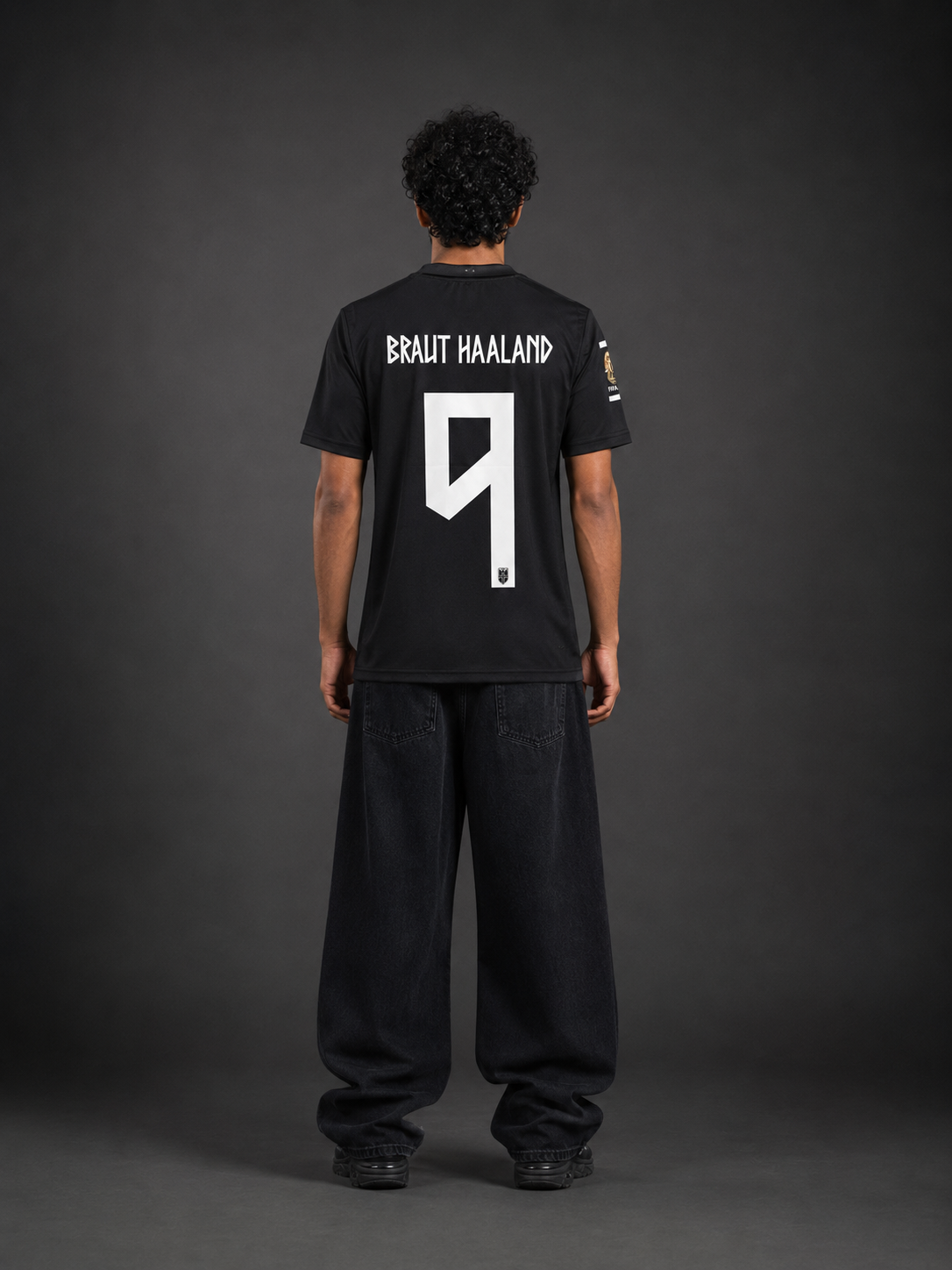 Norway Away Haaland 9 Football Jersey – Black Edition | Sublimation | Kit Culture