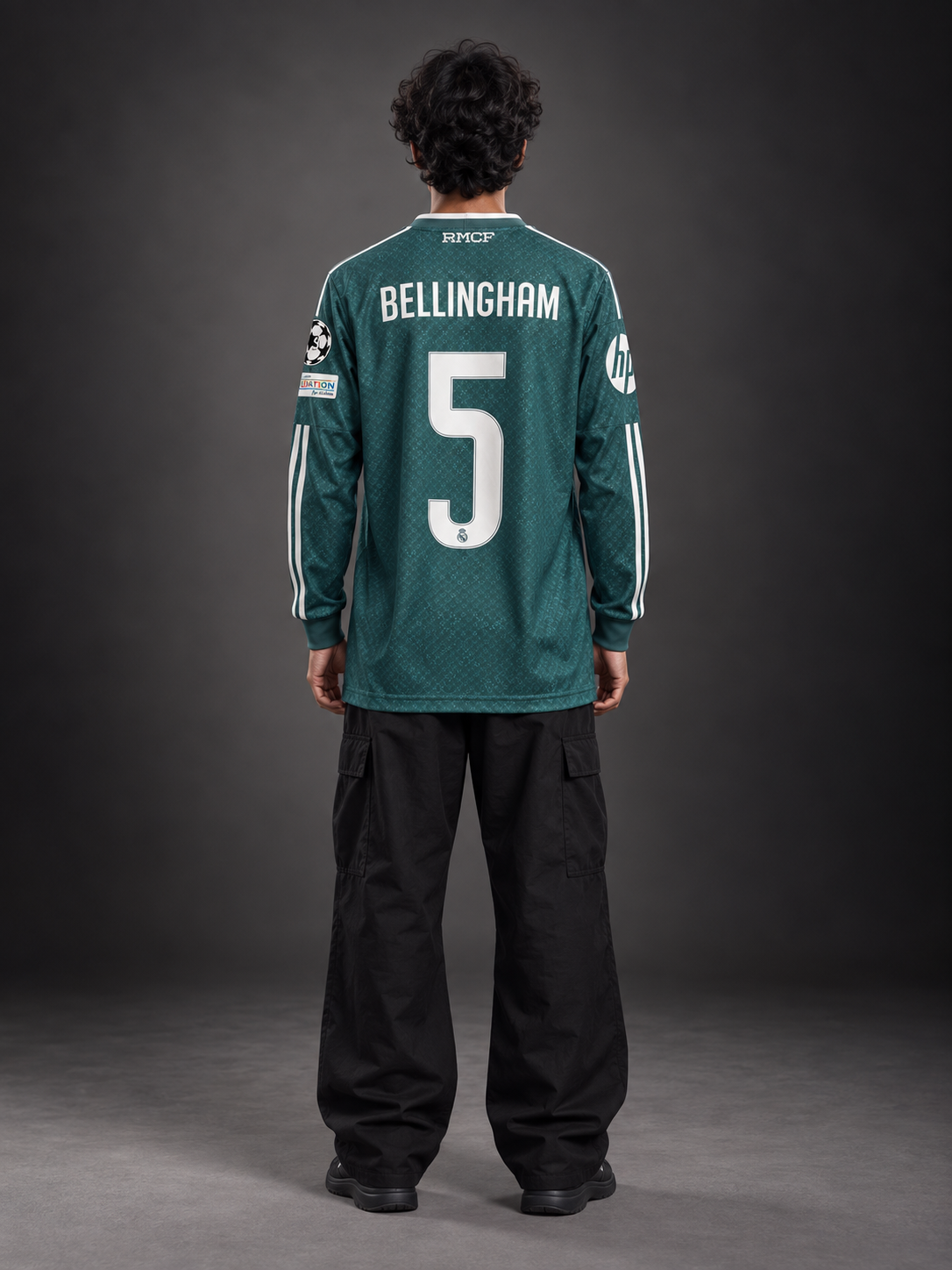 Real Madrid Away Green Bellingham #5 Full Sleeve Jersey | Embroidery| Kit Culture
