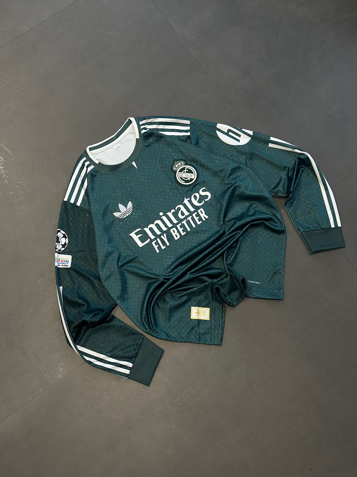 Real Madrid Away Green Bellingham #5 Full Sleeve Jersey | Embroidery| Kit Culture