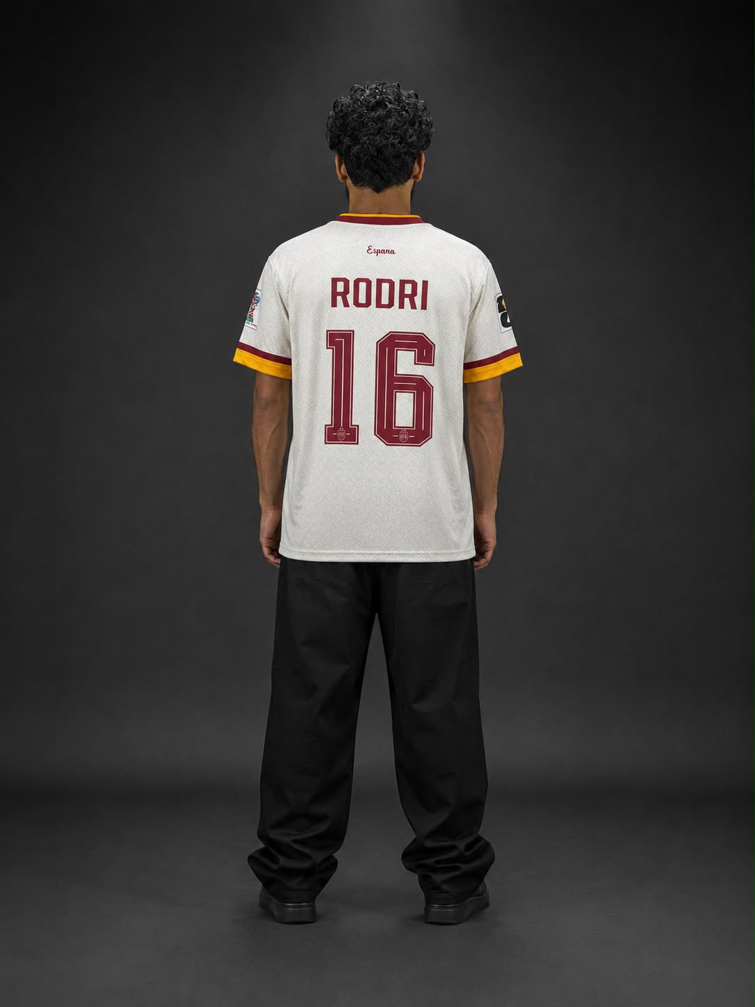 Spain Euro 2026 Away Jersey – Rodri #16 | Embroidery Football Jersey | Spain National Team Football Shirt