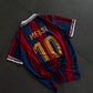 FC Barcelona 1997-98 Retro Home Jersey – Messi #10 | Embroidery Collar | Classic Blaugrana Vintage Football Jersey