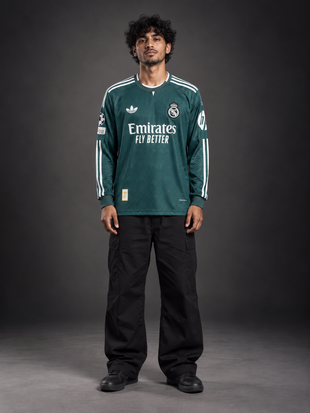 Real Madrid Away Green Bellingham #5 Full Sleeve Jersey | Embroidery| Kit Culture
