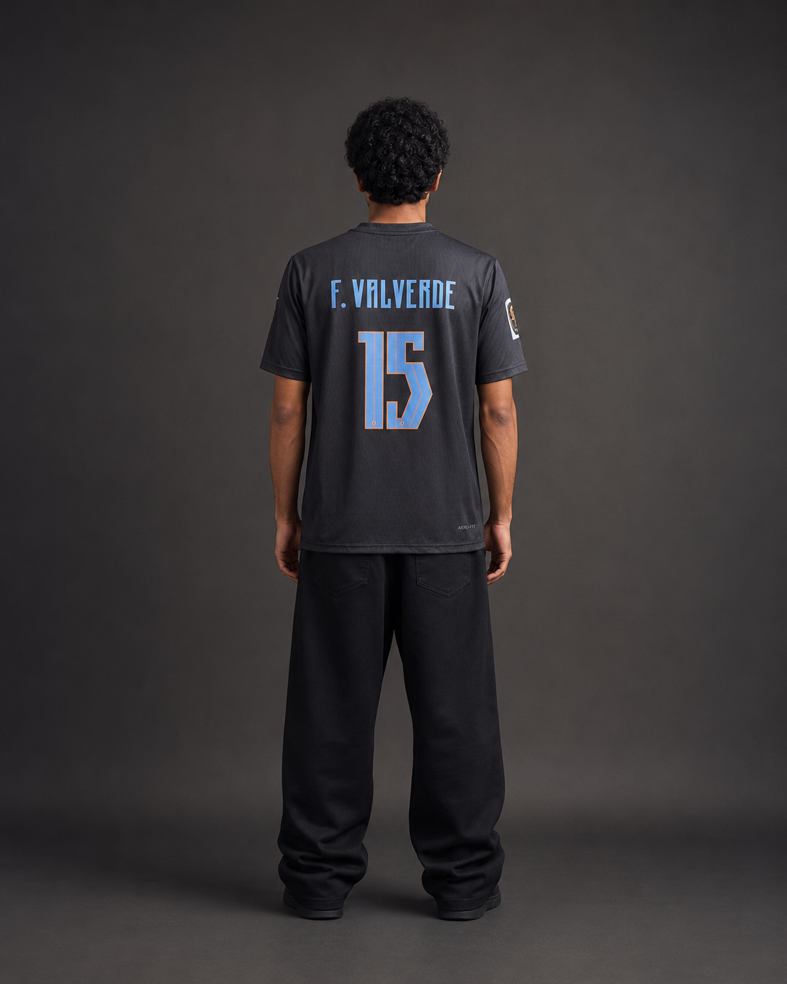 Federico Valverde #15 Black Special Edition Football Jersey | Sublimation Fan Kit | Kit Culture